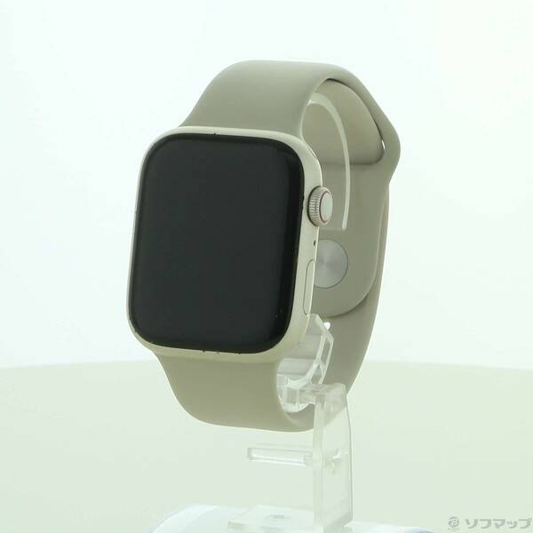 【中古】Apple(アップル) Apple Watch Series 7 GPS + Cellular 45mm スターライトアルミニウムケース スターライトスポーツバンド 【198-ud】