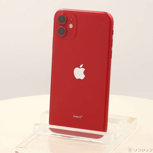 【中古】Apple(アップル) iPhone11 128GB プロダクトレッド MWM32J／A SIMフリー 【262-ud】