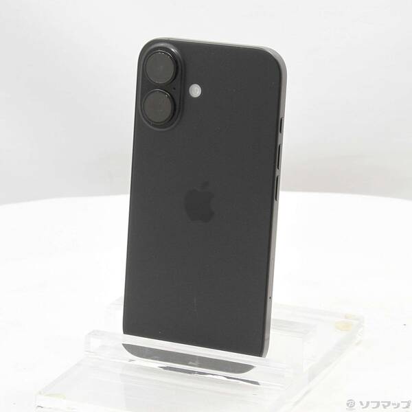 【中古】Apple(アップル) iPhone16 128GB ブラック MYDQ3J／A SIMフリー 【371-ud】