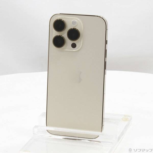 【中古】Apple(アップル) iPhone14 Pro 256GB ゴールド MQ173J／A SIMフリー 【198-ud】