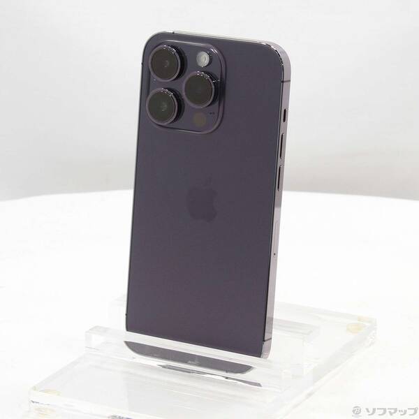 【中古】Apple(アップル) iPhone14 Pro 256GB ディープパープル MQ1E3J／A SIMフリー 【349-ud】