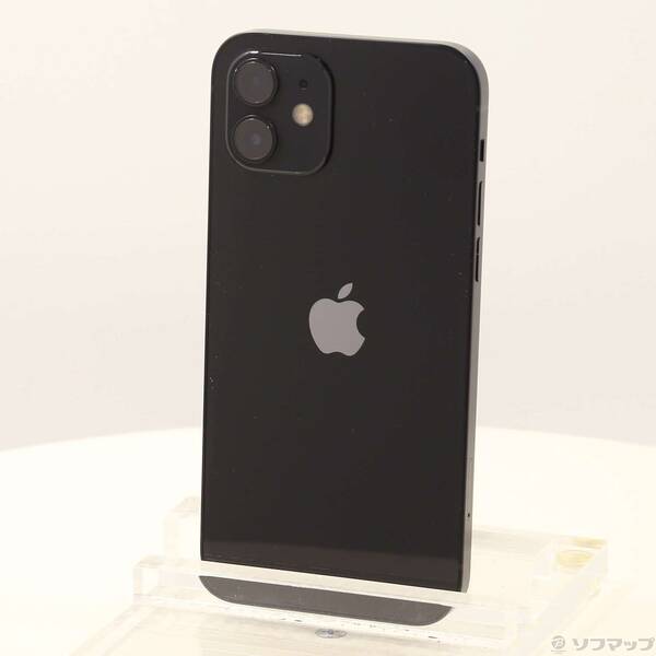 【中古】Apple(アップル) iPhone12 64GB ブラック MGHN3J／A SIMフリー 【377-ud】