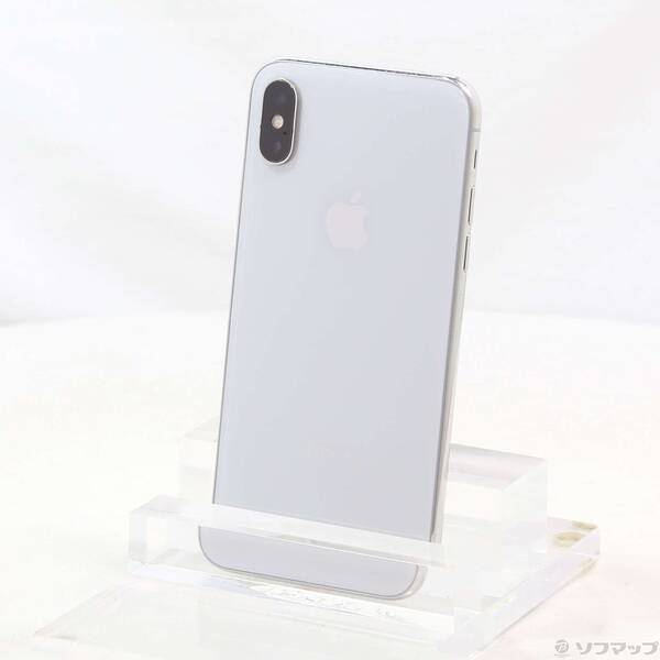 【中古】Apple(アップル) iPhoneX 256GB シルバー NQC22J／A SoftBank 【377-ud】