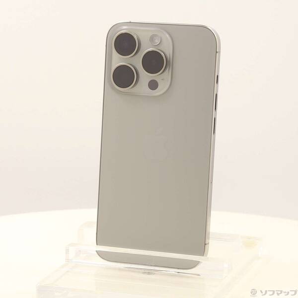 【中古】Apple(アップル) iPhone15 Pro 256GB ナチュラルチタニウム MTUF3J／A SIMフリー 【198-ud】