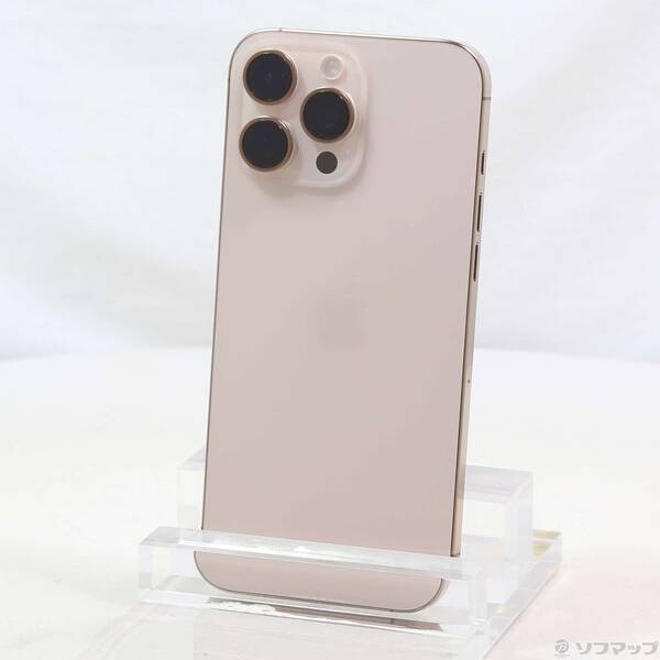 【中古】Apple(アップル) iPhone16 Pro Max 256GB デザートチタニウム MYWJ3J／A SIMフリー 【297-ud】