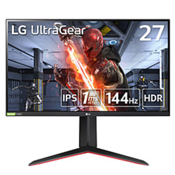【中古】LG(エルジー) 〔展示品〕 27インチ UltraGear FHD IPS ゲーミングモニター 27GN65R-B 【247-ud】