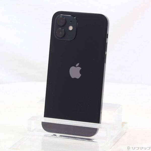 【中古】Apple(アップル) iPhone12 64GB ブラック MGHN3J／A SIMフリー 【371-ud】