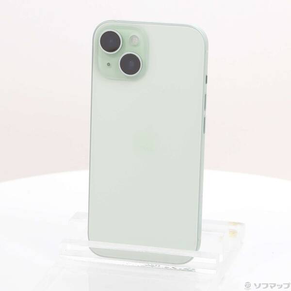 【中古】Apple(アップル) iPhone15 128GB グリーン MTMM3J／A SIMフリー 【368-ud】