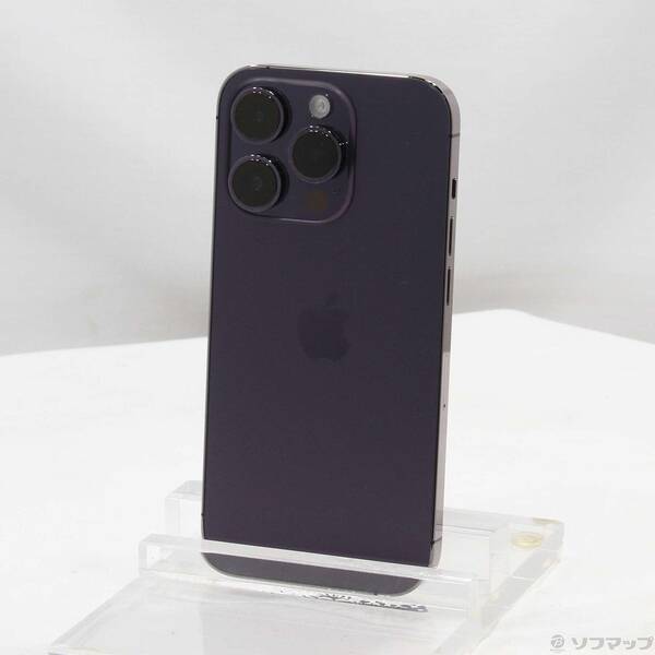 【中古】Apple(アップル) iPhone14 Pro 256GB ディープパープル MQ1E3J／A SIMフリー 【269-ud】