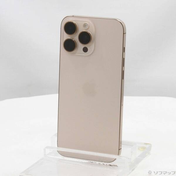 【中古】Apple(アップル) iPhone16 Pro Max 256GB デザートチタニウム MYWJ3J／A SIMフリー 【251-ud】