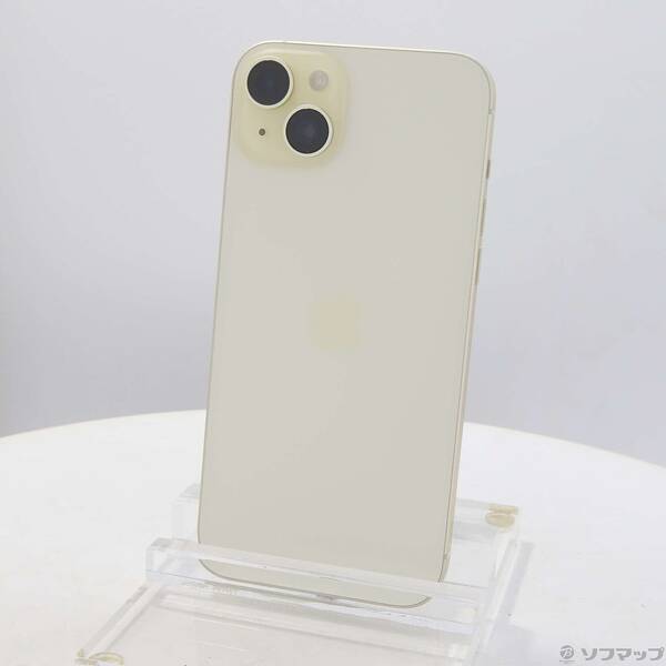 【中古】Apple(アップル) iPhone15 Plus 256GB イエロー MU0J3J／A SIMフリー 【352-ud】