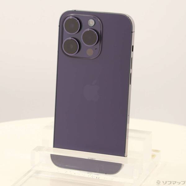 【中古】Apple(アップル) iPhone14 Pro 512GB ディープパープル MQ283J／A SIMフリー 【368-ud】