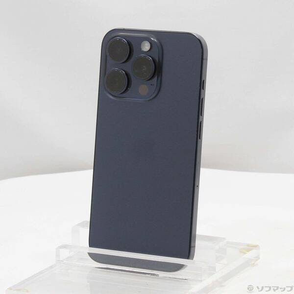 【中古】Apple(アップル) iPhone15 Pro 128GB ブルーチタニウム MTUA3J／A SIMフリー 【198-ud】