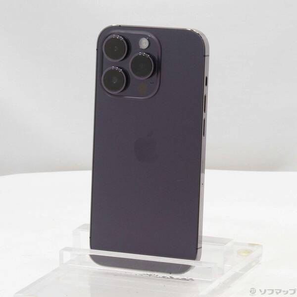 【中古】Apple(アップル) iPhone14 Pro 512GB ディープパープル MQ283J／A SIMフリー 【348-ud】
