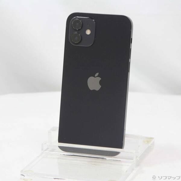 【中古】Apple(アップル) iPhone12 64GB ブラック MGHN3J／A SIMフリー 【258-ud】