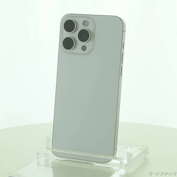 【中古】Apple(アップル) iPhone15 Pro Max 512GB ホワイトチタニウム MU6V3J／A SIMフリー 【258-ud】