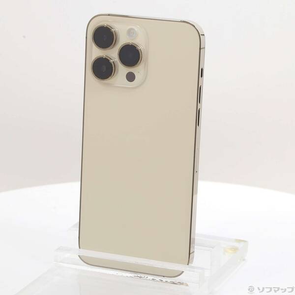 【中古】Apple(アップル) iPhone14 Pro Max 128GB ゴールド MQ983J／A SIMフリー 【258-ud】