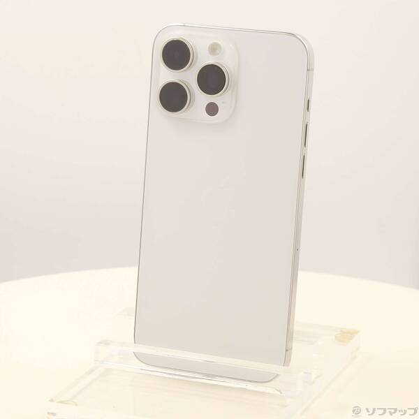 【中古】Apple(アップル) iPhone15 Pro Max 256GB ホワイトチタニウム MU6Q3J／A SIMフリー 【349-ud】
