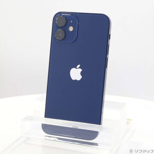 【中古】Apple(アップル) iPhone12 mini 64GB ブルー MGAP3J／A SIMフリー 【377-ud】
