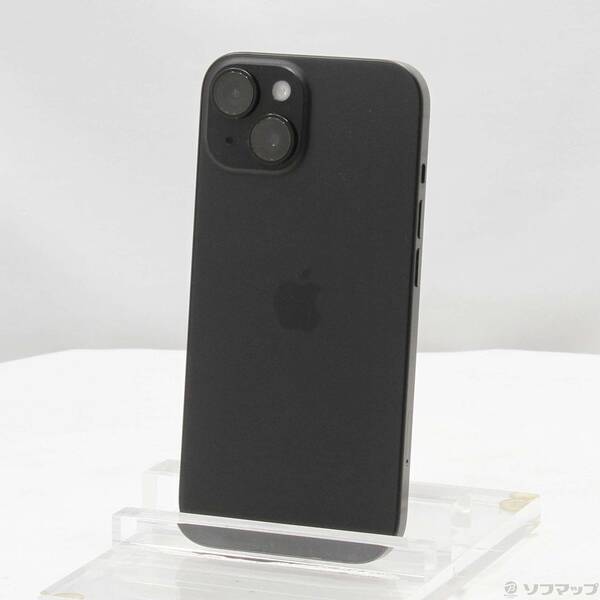 【中古】Apple(アップル) iPhone15 128GB ブラック MTMH3J／A SIMフリー 【352-ud】