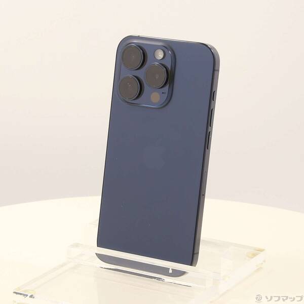 【中古】Apple(アップル) iPhone15 Pro 256GB ブルーチタニウム MTUG3J／A SIMフリー 【198-ud】
