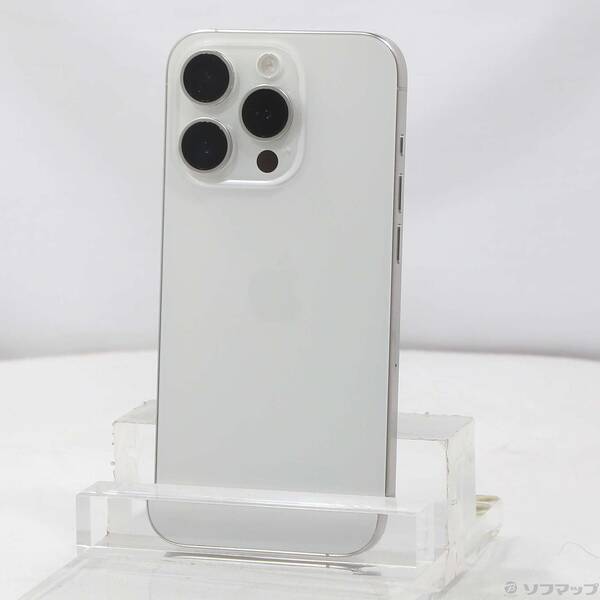 【中古】Apple(アップル) iPhone15 Pro 128GB ホワイトチタニウム MTU83J／A SIMフリー 【196-ud】