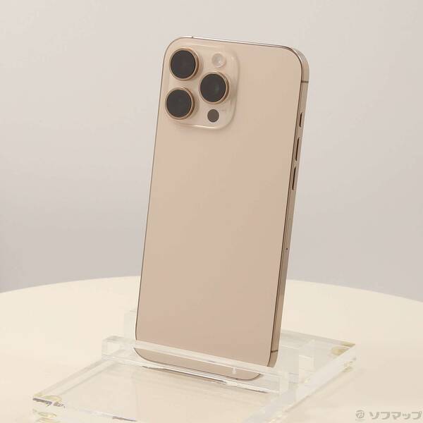 【中古】Apple(アップル) iPhone16 Pro Max 256GB デザートチタニウム MYWJ3J／A SIMフリー 【198-ud】