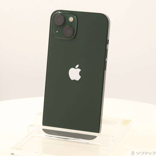 【中古】Apple(アップル) iPhone13 128GB グリーン MNGG3J／A SIMフリー 【258-ud】