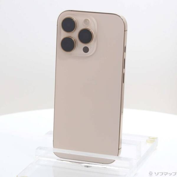 【中古】Apple(アップル) iPhone16 Pro 128GB デザートチタニウム MYMX3J／A SIMフリー 【269-ud】