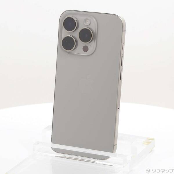 【中古】Apple(アップル) iPhone15 Pro 128GB ナチュラルチタニウム MTU93J／A SIMフリー 【305-ud】