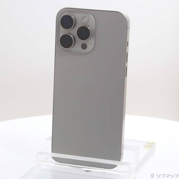 【中古】Apple(アップル) iPhone15 Pro Max 512GB ナチュラルチタニウム MU6W3J／A SIMフリー 【305-ud】