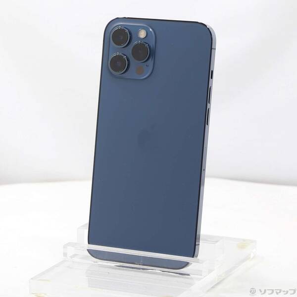 【中古】au iPhone12 Pro Max 128GB パシフィックブルー MGCX3J／A SIMフリー 【262-ud】