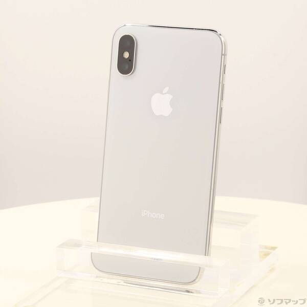 【中古】Apple(アップル) iPhoneX 64GB シルバー MQAY2J／A SIMフリー 【247-ud】