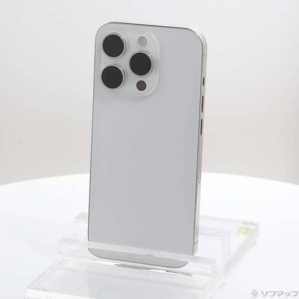 【中古】Apple(アップル) iPhone15 Pro 256GB ホワイトチタニウム MTUD3J／A SIMフリー 【368-ud】