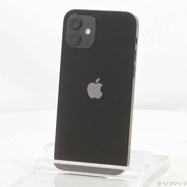 【中古】Apple(アップル) iPhone12 64GB ブラック MGHN3J／A SIMフリー 【371-ud】