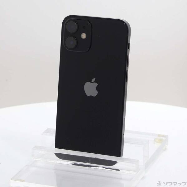【中古】Apple(アップル) iPhone12 mini 64GB ブラック MGA03J／A SIMフリー 【198-ud】