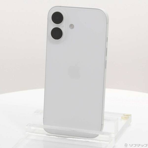 【中古】Apple(アップル) iPhone16 128GB ホワイト MYDR3J／A SIMフリー 【305-ud】