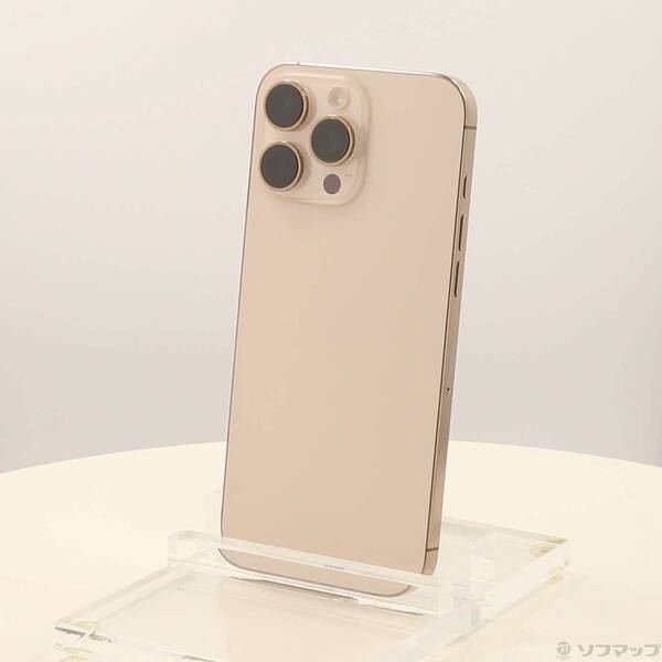 【中古】Apple(アップル) iPhone16 Pro Max 256GB デザートチタニウム MYWJ3J／A SIMフリー 【258-ud】