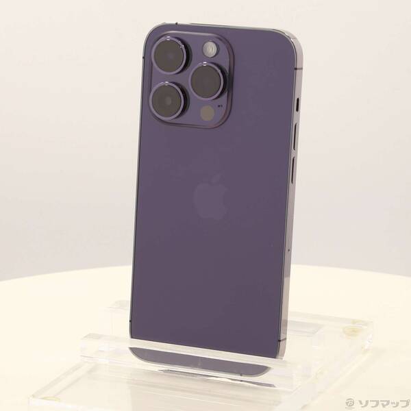 【中古】Apple(アップル) iPhone14 Pro 256GB ディープパープル MQ1E3J／A SIMフリー 【258-ud】