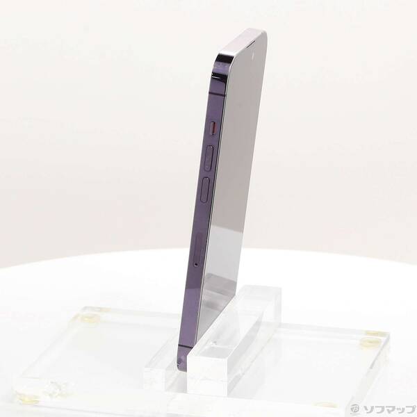 【中古】Apple(アップル) iPhone14 Pro 128GB ディープパープル MQ0F3J／A SIMフリー 【262-ud】