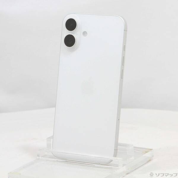 【中古】Apple(アップル) iPhone16 Plus 128GB ホワイト MXVC3J／A SIMフリー 【377-ud】