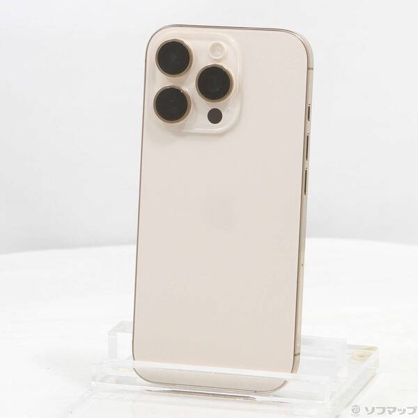 【中古】Apple(アップル) iPhone16 Pro 128GB デザートチタニウム MYMX3J／A SIMフリー 【258-ud】