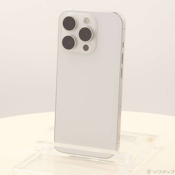 【中古】Apple(アップル) iPhone15 Pro 256GB ホワイトチタニウム MTUD3J／A SIMフリー 【377-ud】