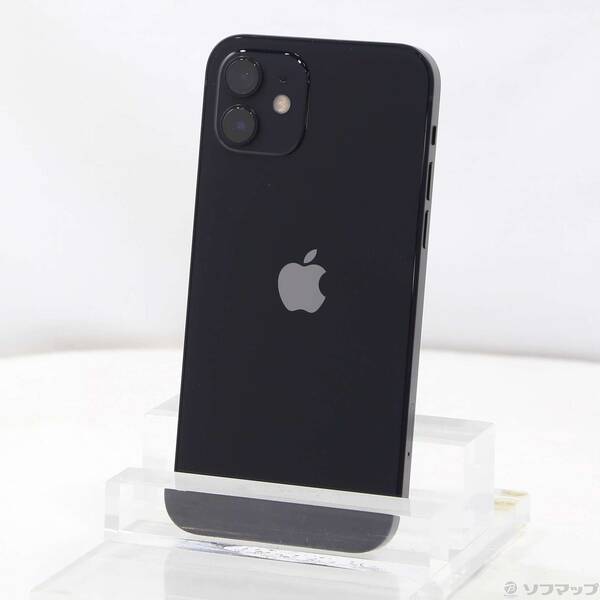 【中古】Apple(アップル) iPhone12 64GB ブラック MGHN3J／A SIMフリー 【276-ud】