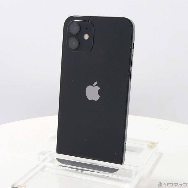 【中古】Apple(アップル) iPhone12 128GB ブラック MGHU3J／A SIMフリー 【344-ud】