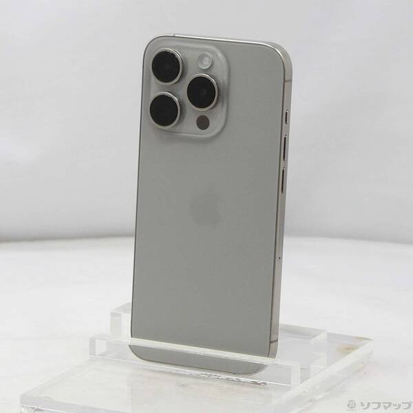 【中古】Apple(アップル) iPhone15 Pro 128GB ナチュラルチタニウム MTU93J／A SIMフリー 【251-ud】