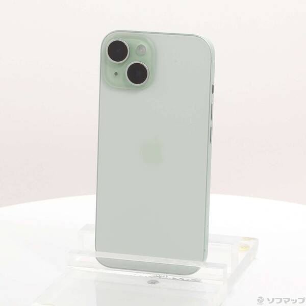 【中古】Apple(アップル) iPhone15 128GB グリーン MTMM3J／A SIMフリー 【295-ud】