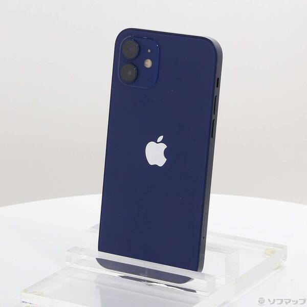 【中古】Apple(アップル) iPhone12 64GB ブルー MGHR3J／A SIMフリー 【297-ud】