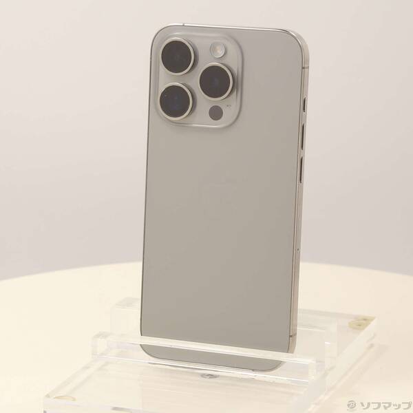 【中古】Apple(アップル) iPhone15 Pro 128GB ナチュラルチタニウム MTU93J／A SIMフリー 【297-ud】