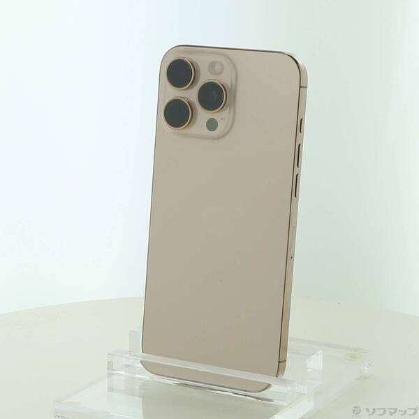 【中古】Apple(アップル) iPhone16 Pro Max 256GB デザートチタニウム MYWJ3J／A SIMフリー 【297-ud】